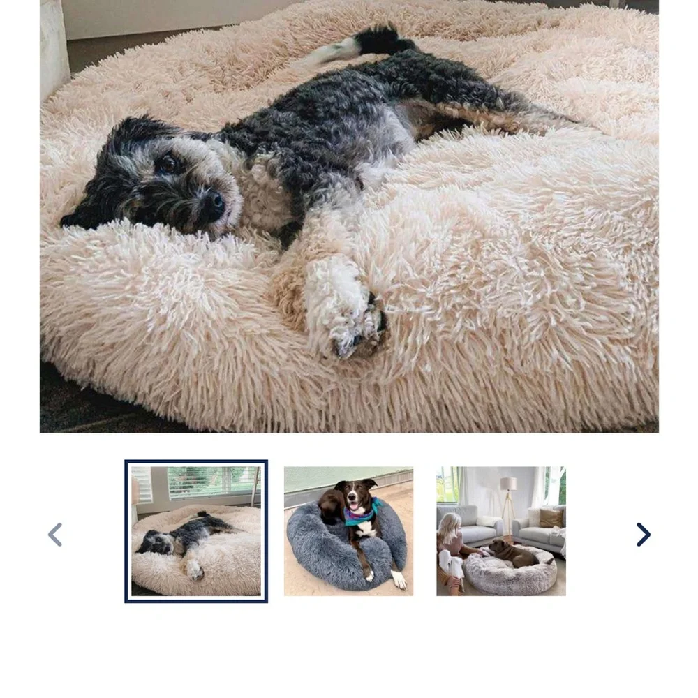 Cozy Plush Dog Bed- L/XL